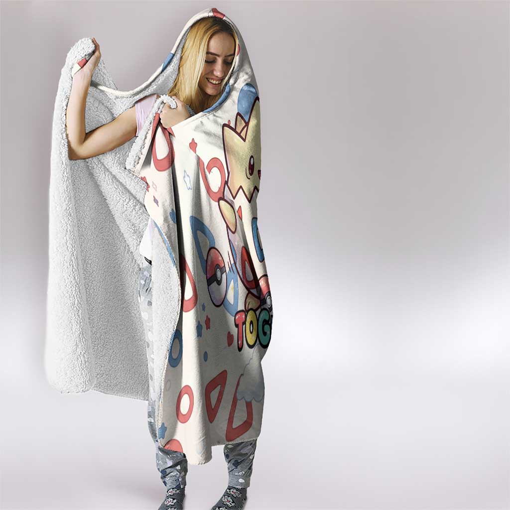 Togepi Hooded Blanket Joyful Eggshell Whimsy Art