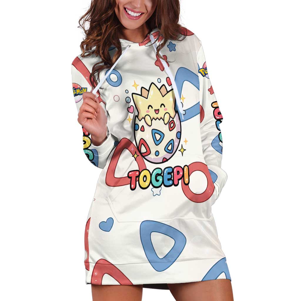 Togepi Hoodie Dress Joyful Eggshell Whimsy Art