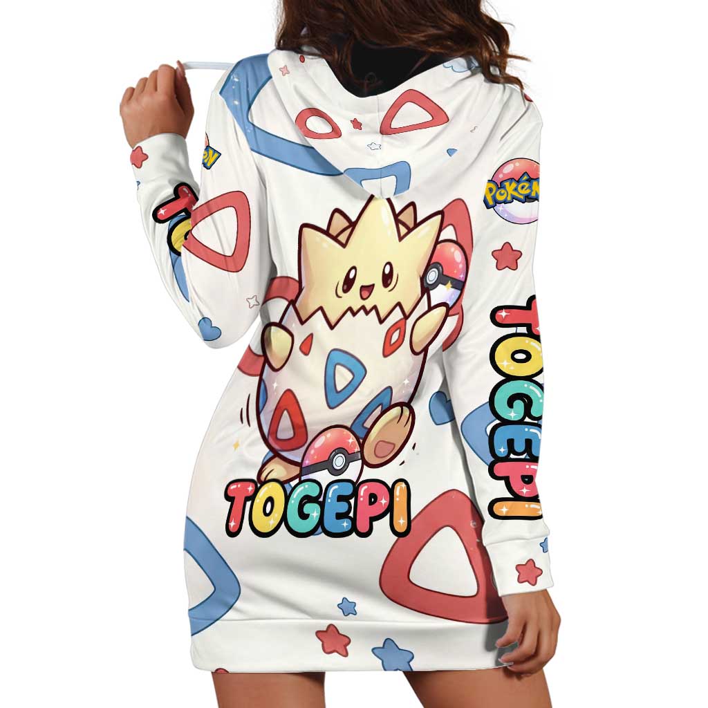 Togepi Hoodie Dress Joyful Eggshell Whimsy Art