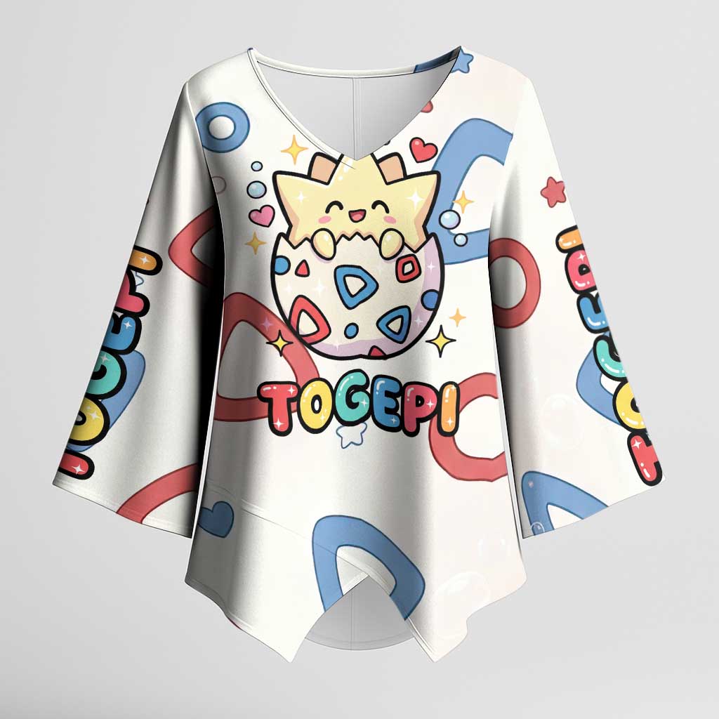 Togepi Kimono Sleeve Blouse Joyful Eggshell Whimsy Art