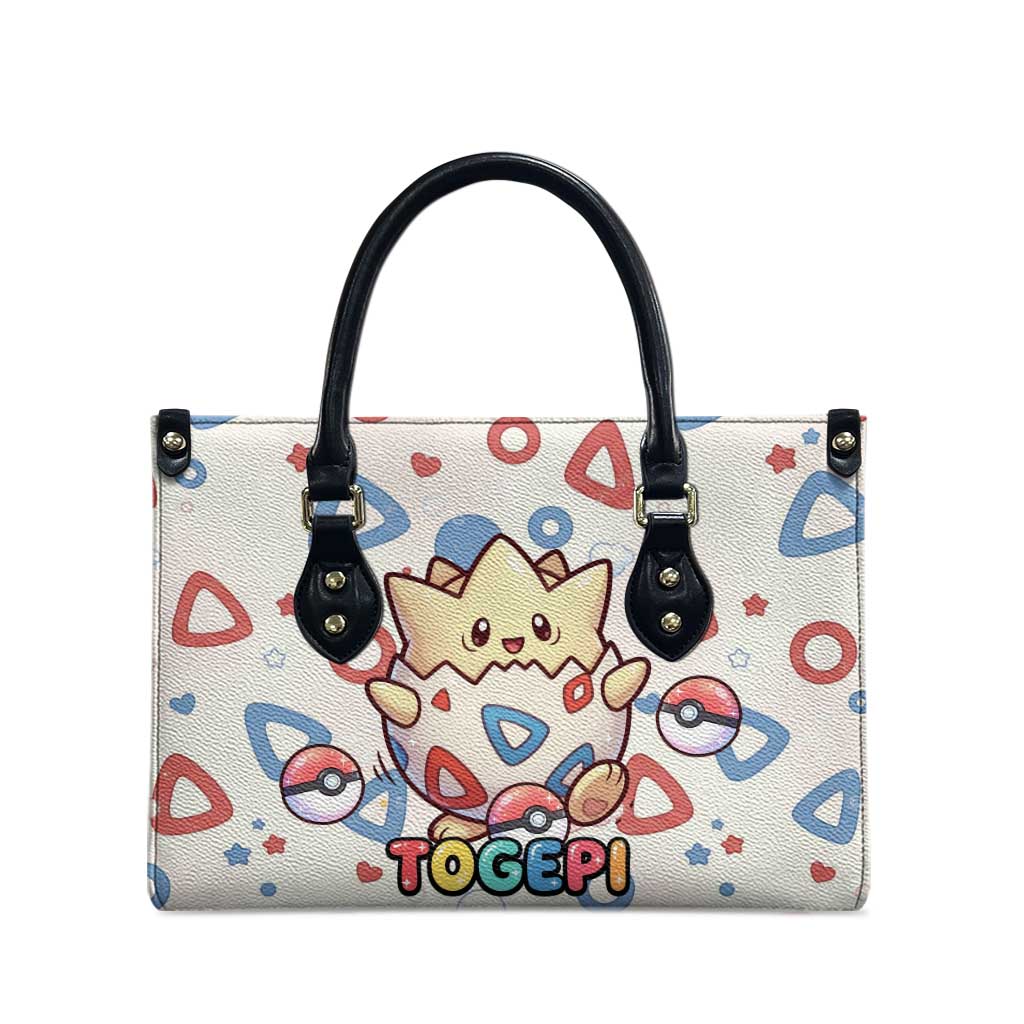 Togepi Leather Bag Joyful Eggshell Whimsy Art