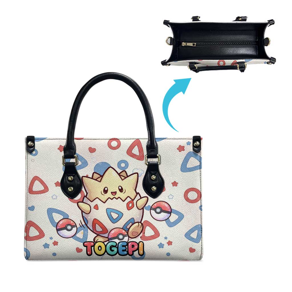 Togepi Leather Bag Joyful Eggshell Whimsy Art