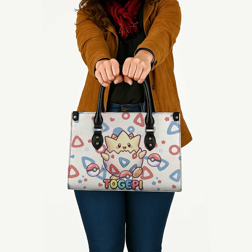 Togepi Leather Bag Joyful Eggshell Whimsy Art