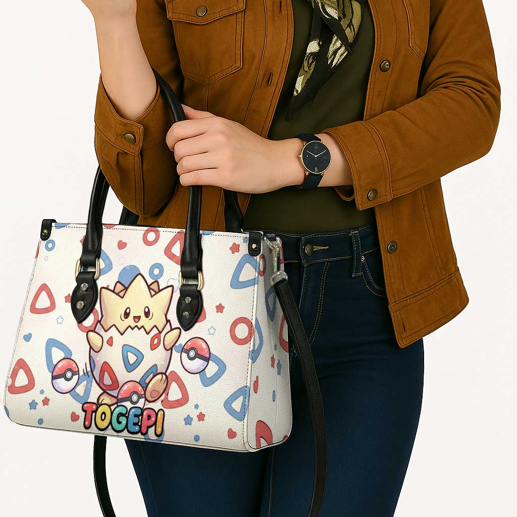 Togepi Leather Bag Joyful Eggshell Whimsy Art