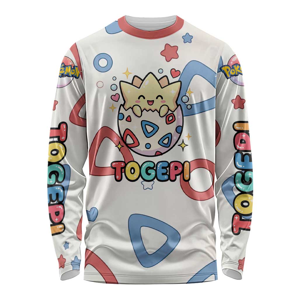 Togepi Long Sleeve Shirt Joyful Eggshell Whimsy Art