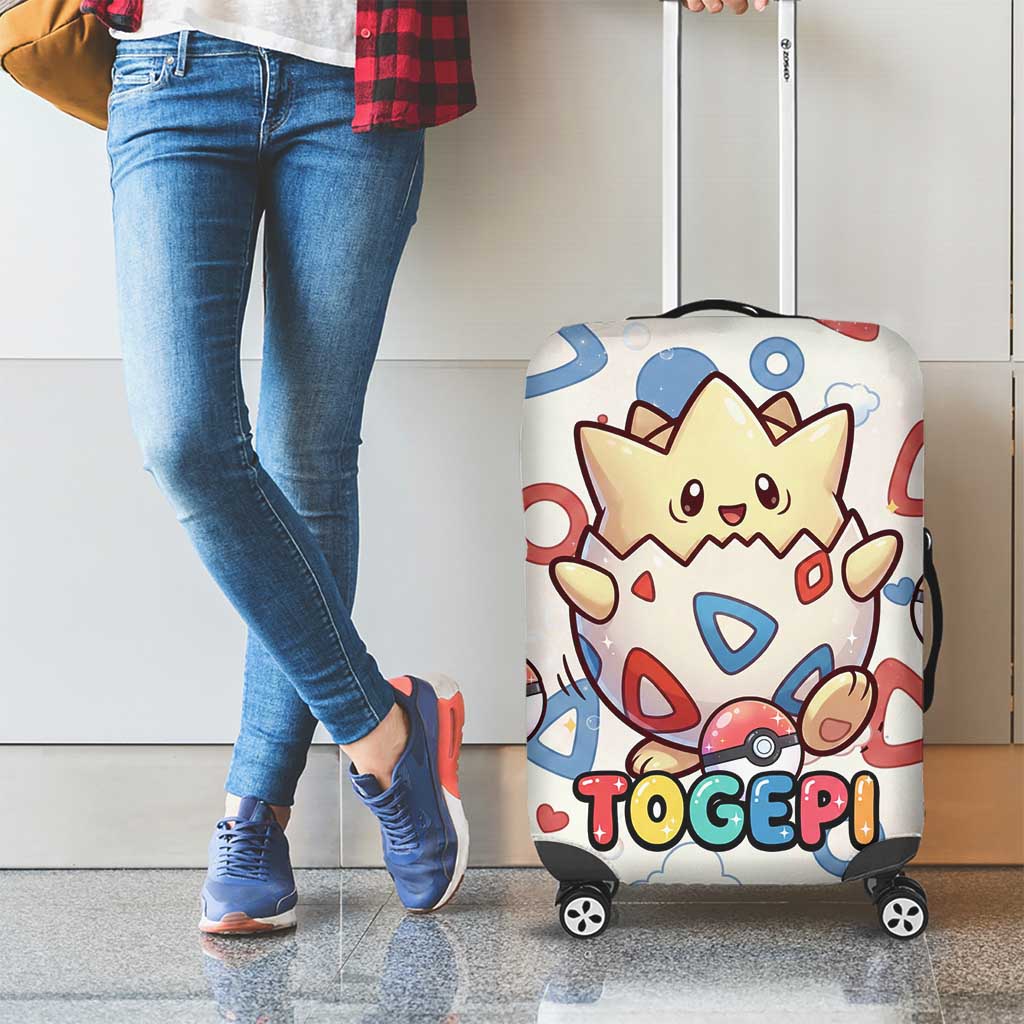 Togepi Luggage Cover Joyful Eggshell Whimsy Art