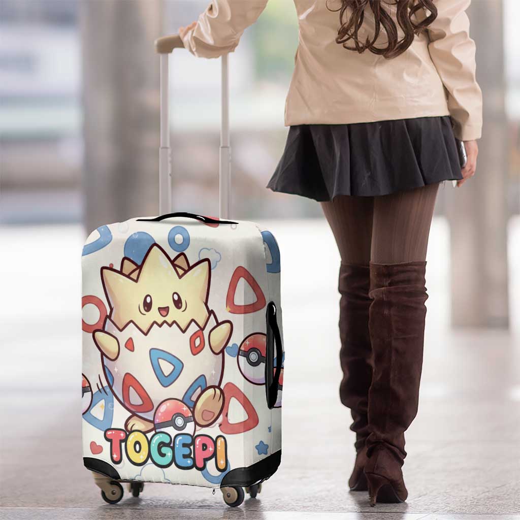 Togepi Luggage Cover Joyful Eggshell Whimsy Art