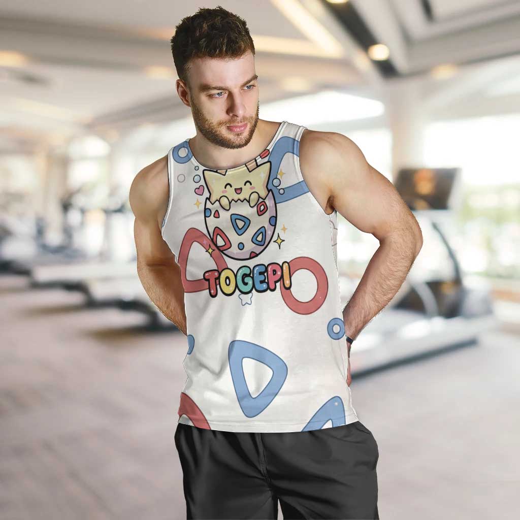 Togepi Men Tank Top Joyful Eggshell Whimsy Art