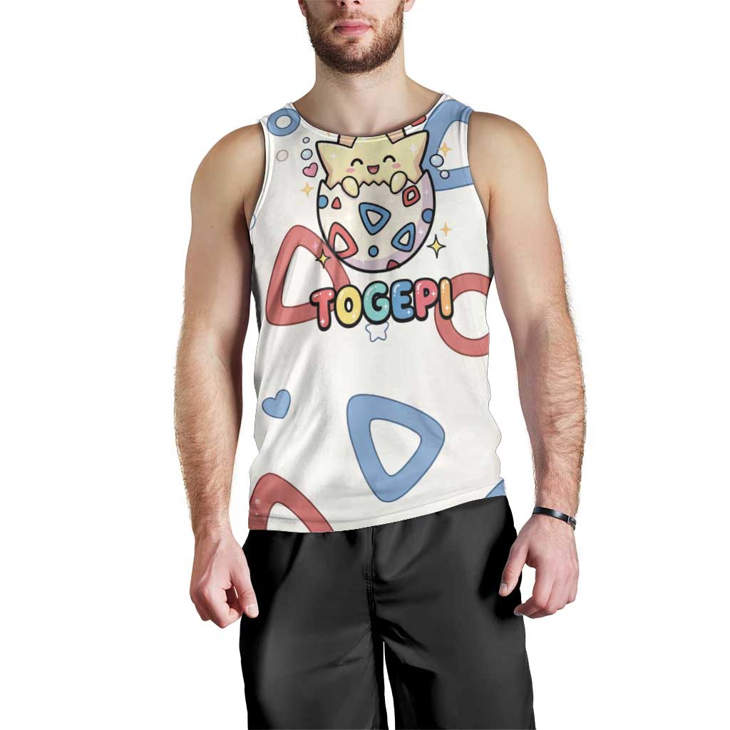 Togepi Men Tank Top Joyful Eggshell Whimsy Art
