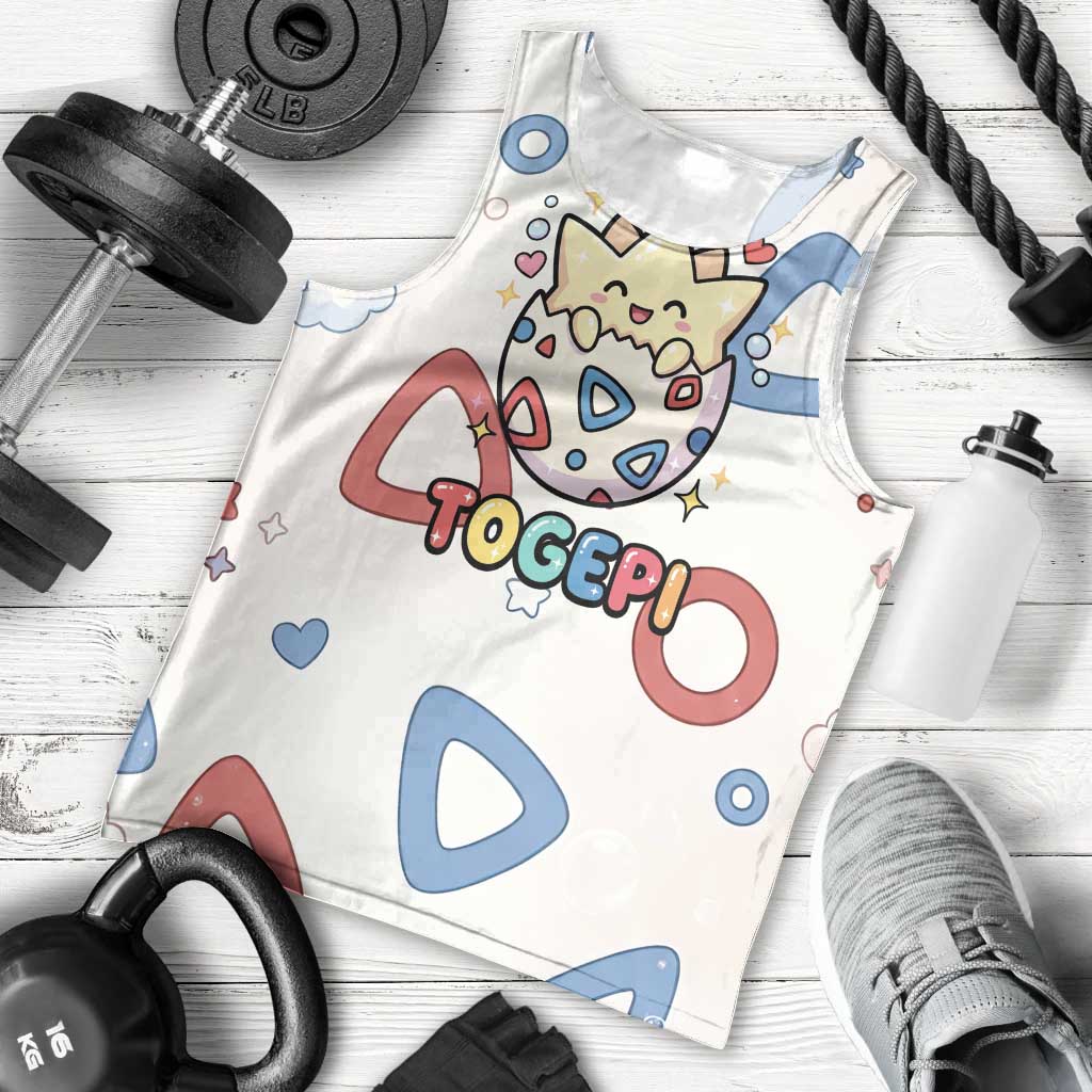 Togepi Men Tank Top Joyful Eggshell Whimsy Art
