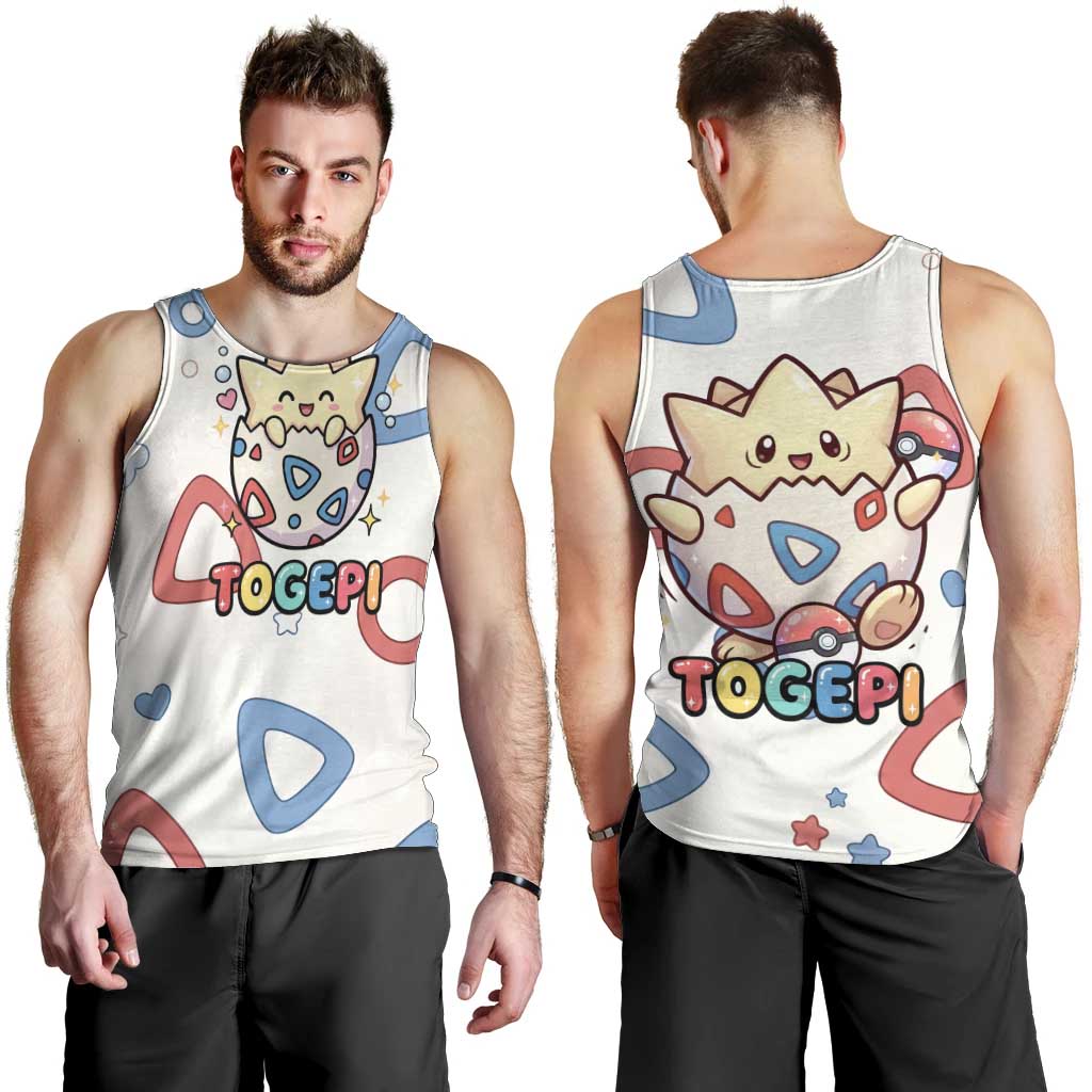 Togepi Men Tank Top Joyful Eggshell Whimsy Art