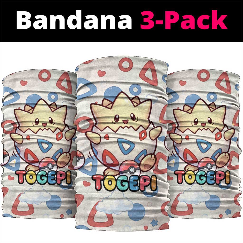 Togepi Neck Gaiter Joyful Eggshell Whimsy Art