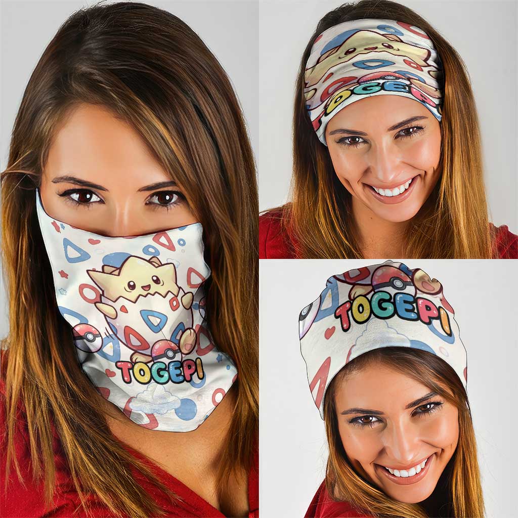 Togepi Neck Gaiter Joyful Eggshell Whimsy Art