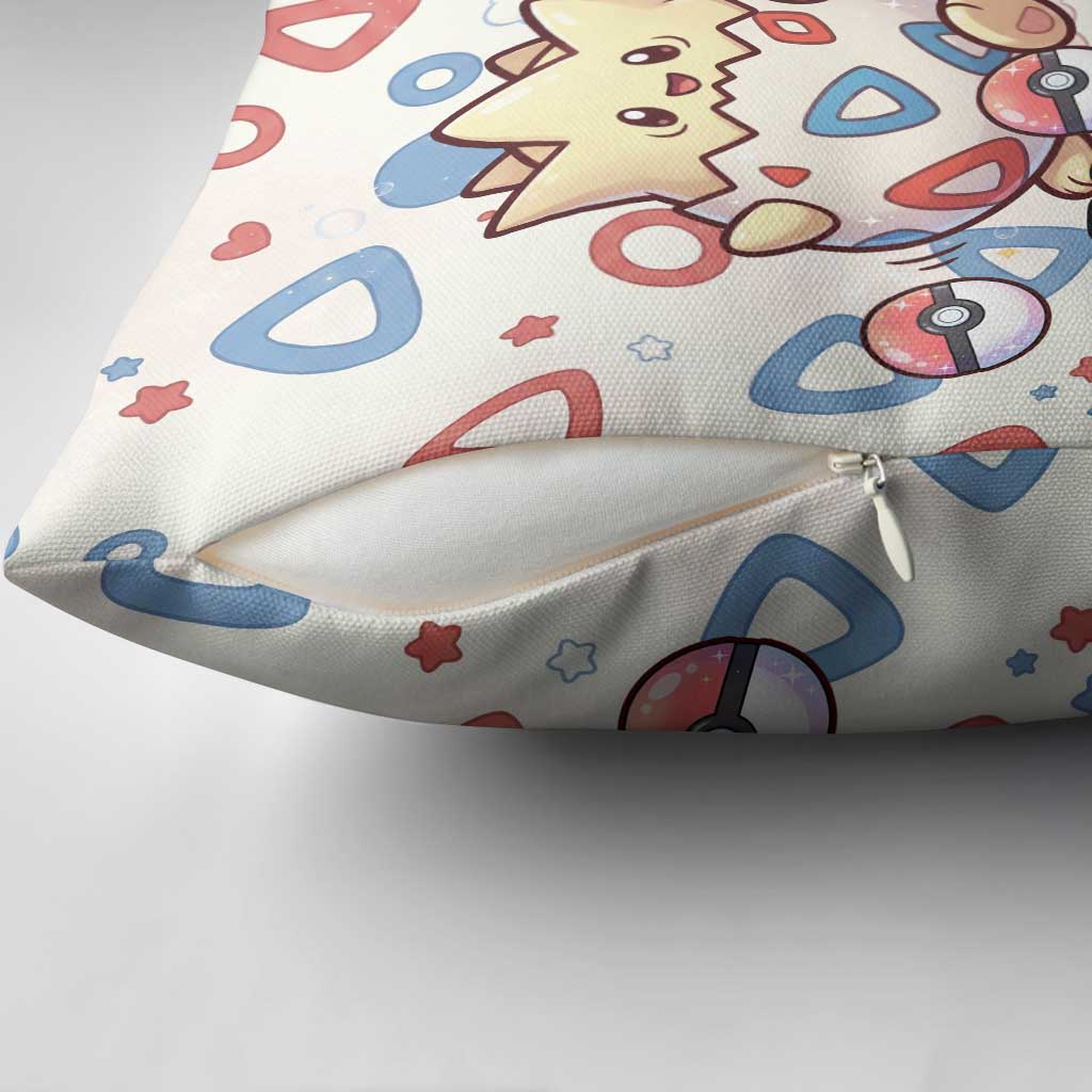 Togepi Pillow Cover Joyful Eggshell Whimsy Art