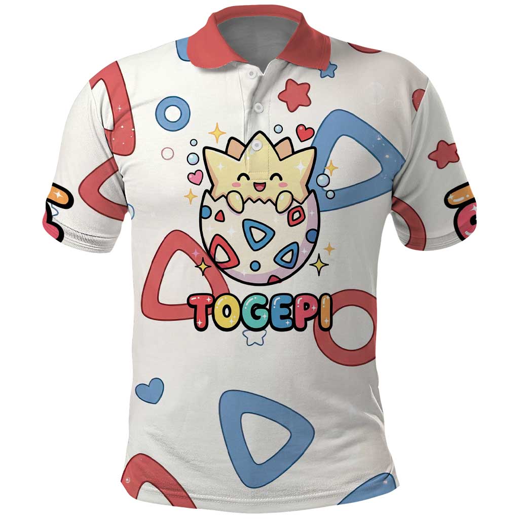 Togepi Polo Shirt Joyful Eggshell Whimsy Art