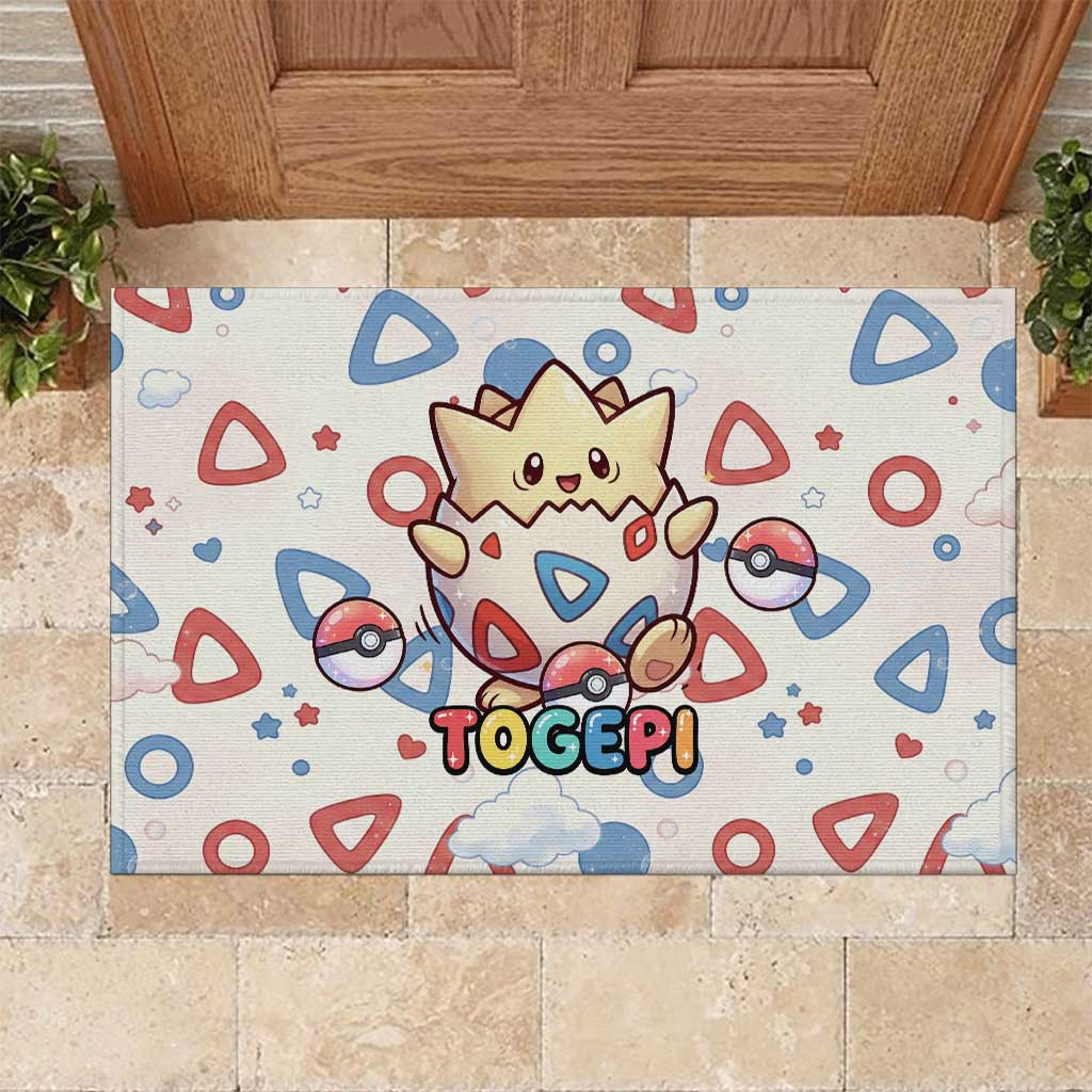 Togepi Rubber Doormat Joyful Eggshell Whimsy Art