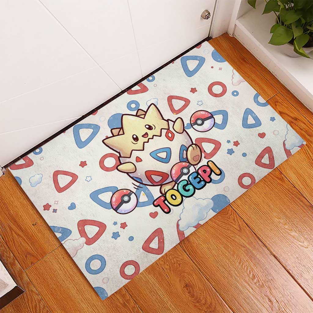 Togepi Rubber Doormat Joyful Eggshell Whimsy Art