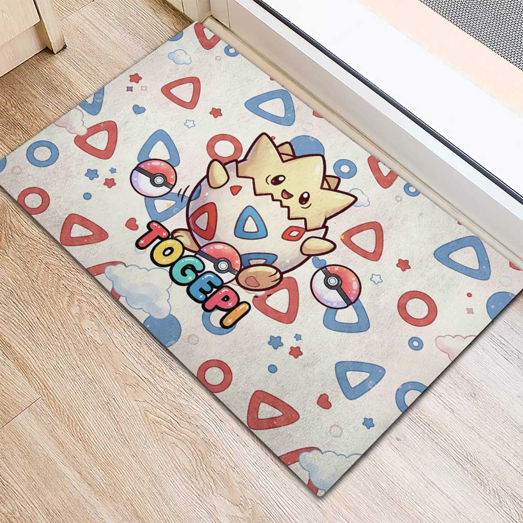 Togepi Rubber Doormat Joyful Eggshell Whimsy Art