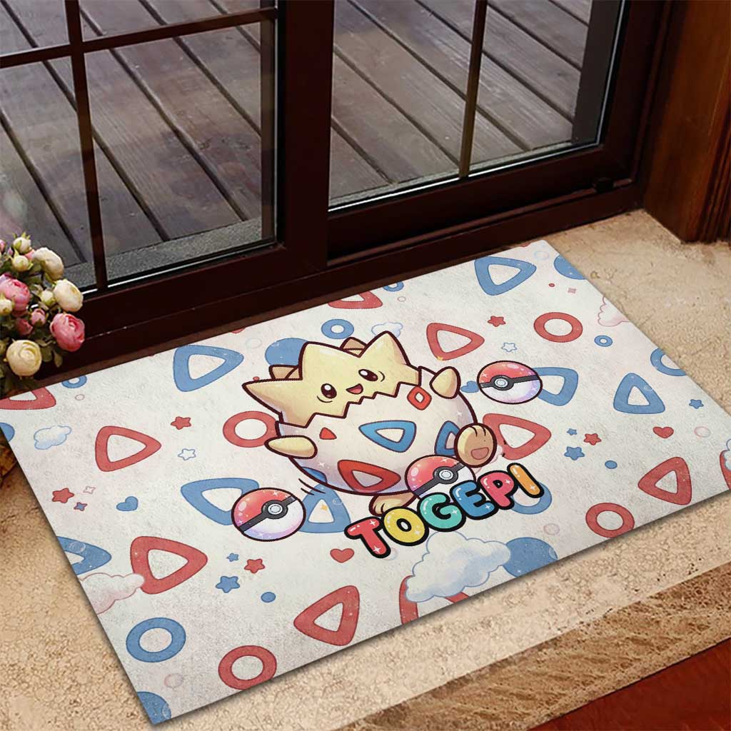 Togepi Rubber Doormat Joyful Eggshell Whimsy Art