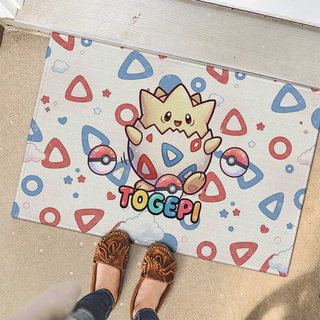 Togepi Rubber Doormat Joyful Eggshell Whimsy Art