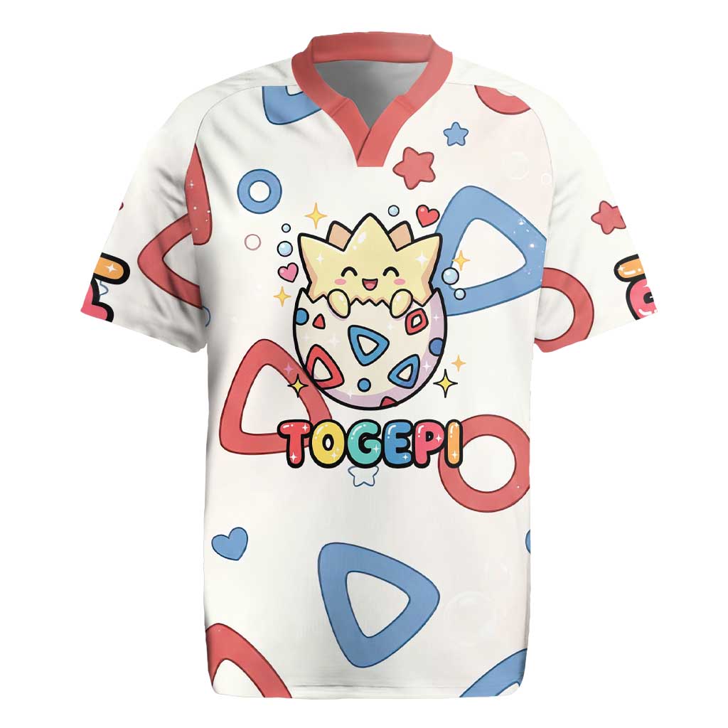 Togepi Rugby Jersey Joyful Eggshell Whimsy Art