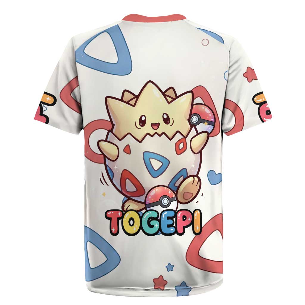 Togepi Rugby Jersey Joyful Eggshell Whimsy Art