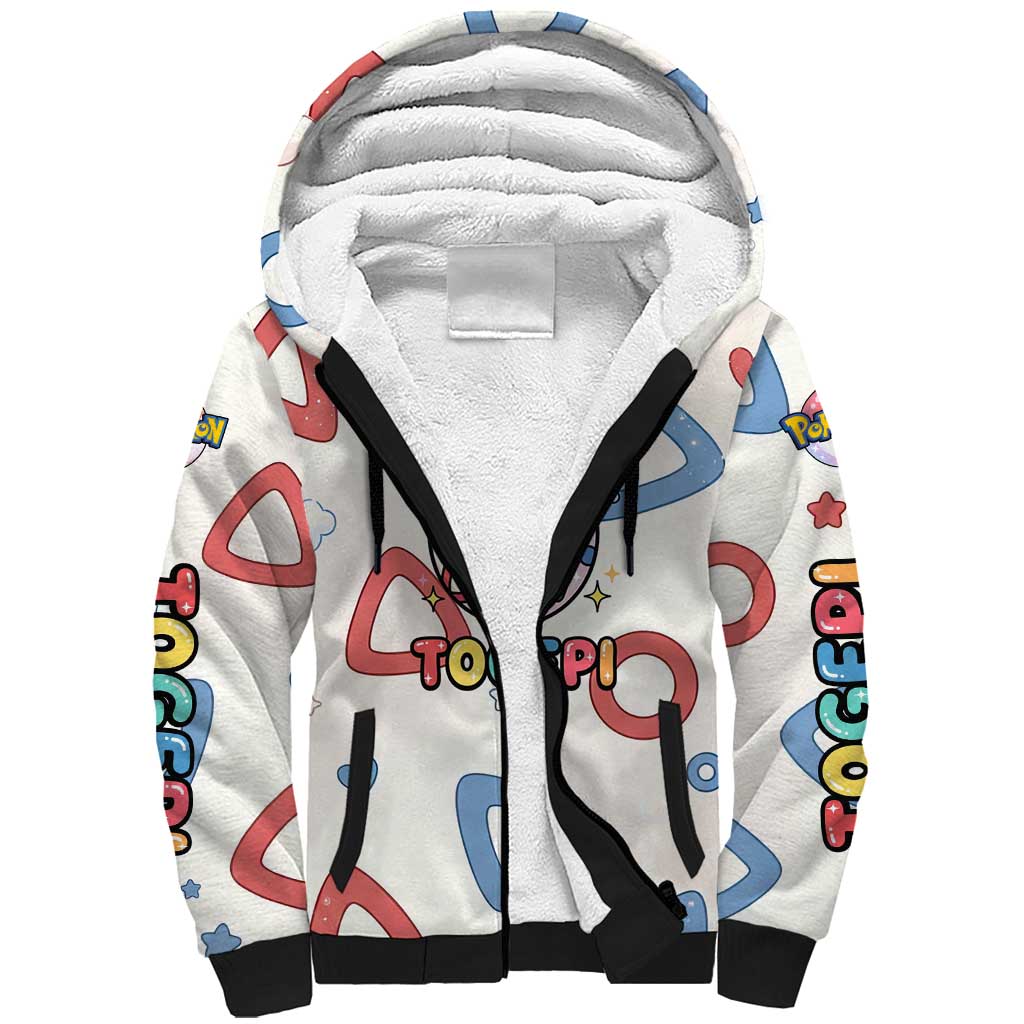 Togepi Sherpa Hoodie Joyful Eggshell Whimsy Art