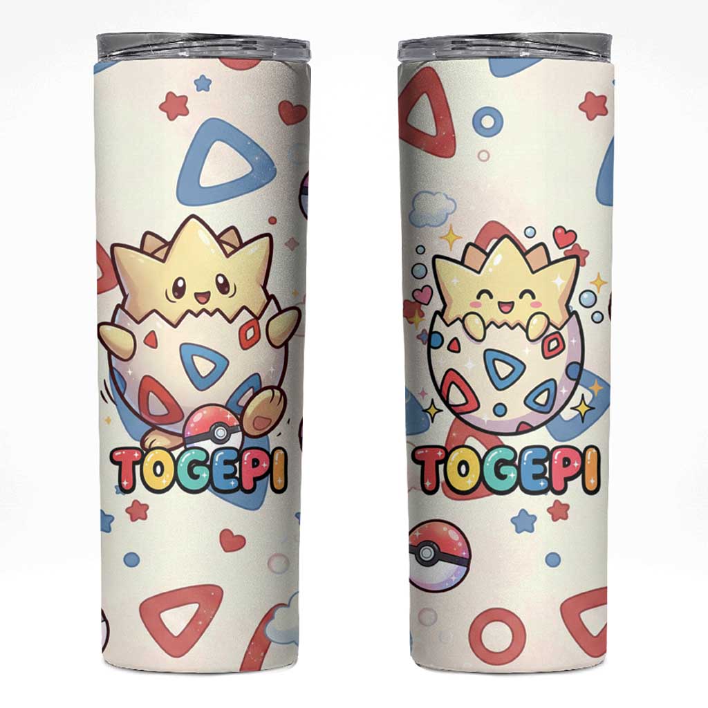 Togepi Skinny Tumbler Joyful Eggshell Whimsy Art