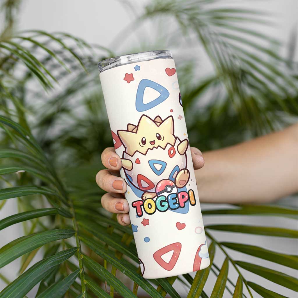 Togepi Skinny Tumbler Joyful Eggshell Whimsy Art