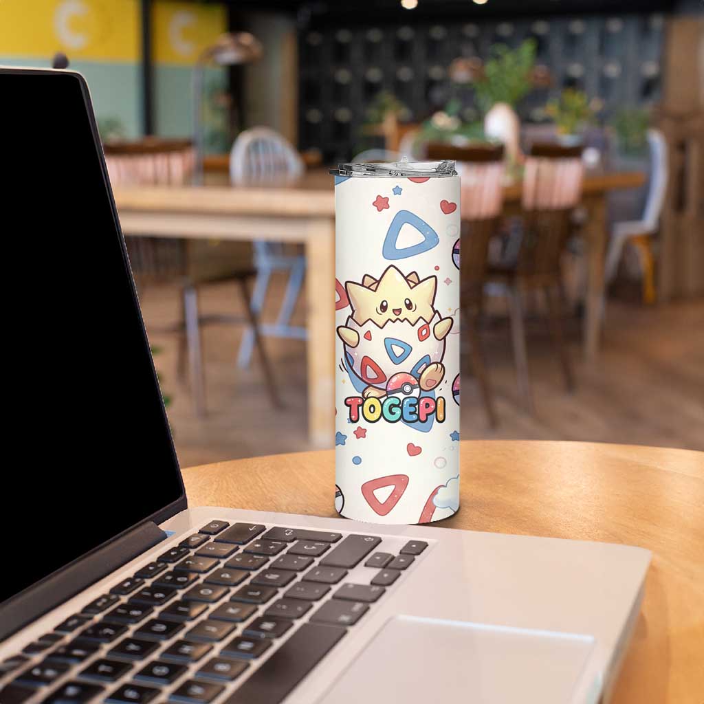Togepi Skinny Tumbler Joyful Eggshell Whimsy Art