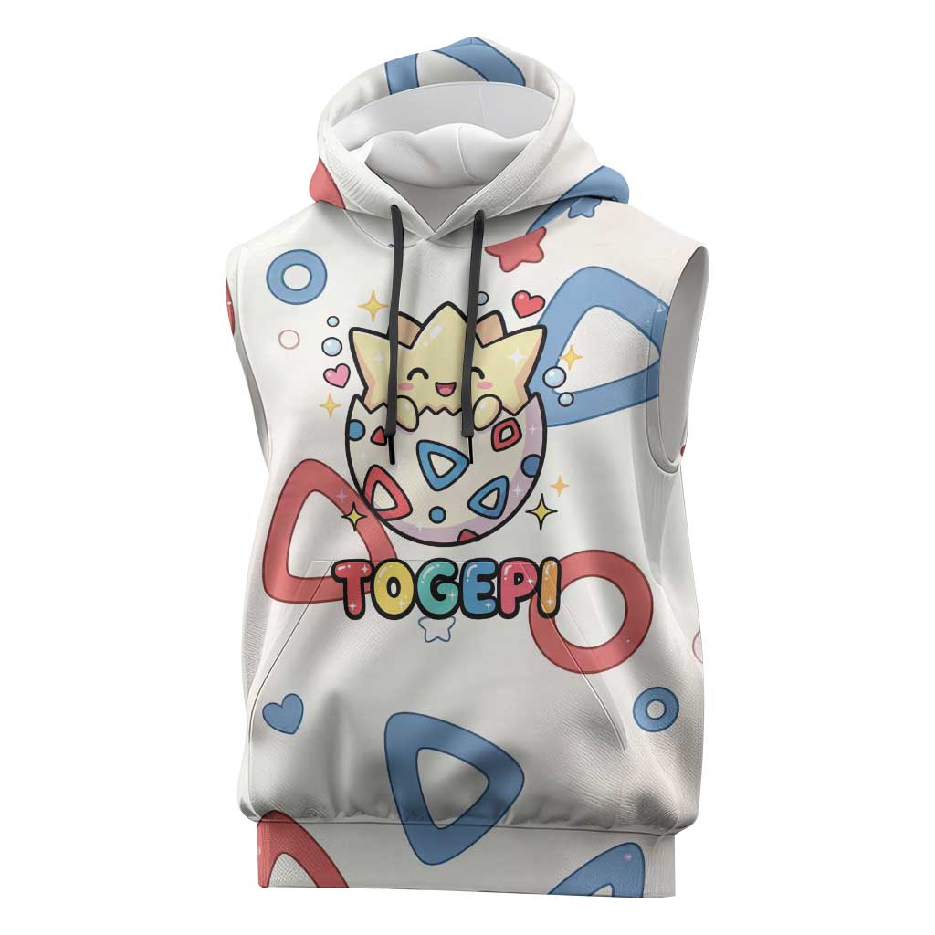 Togepi Sleeveless Hoodie Joyful Eggshell Whimsy Art