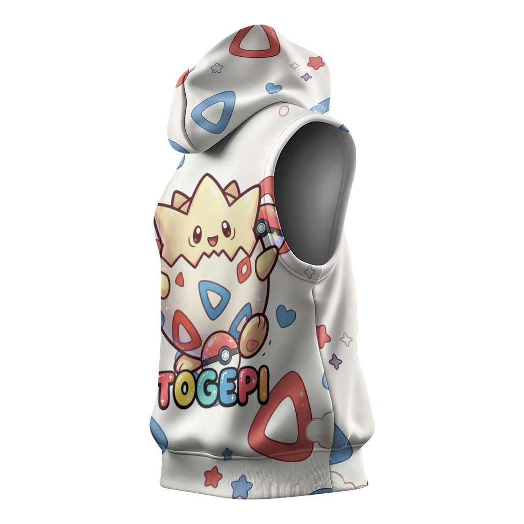 Togepi Sleeveless Hoodie Joyful Eggshell Whimsy Art
