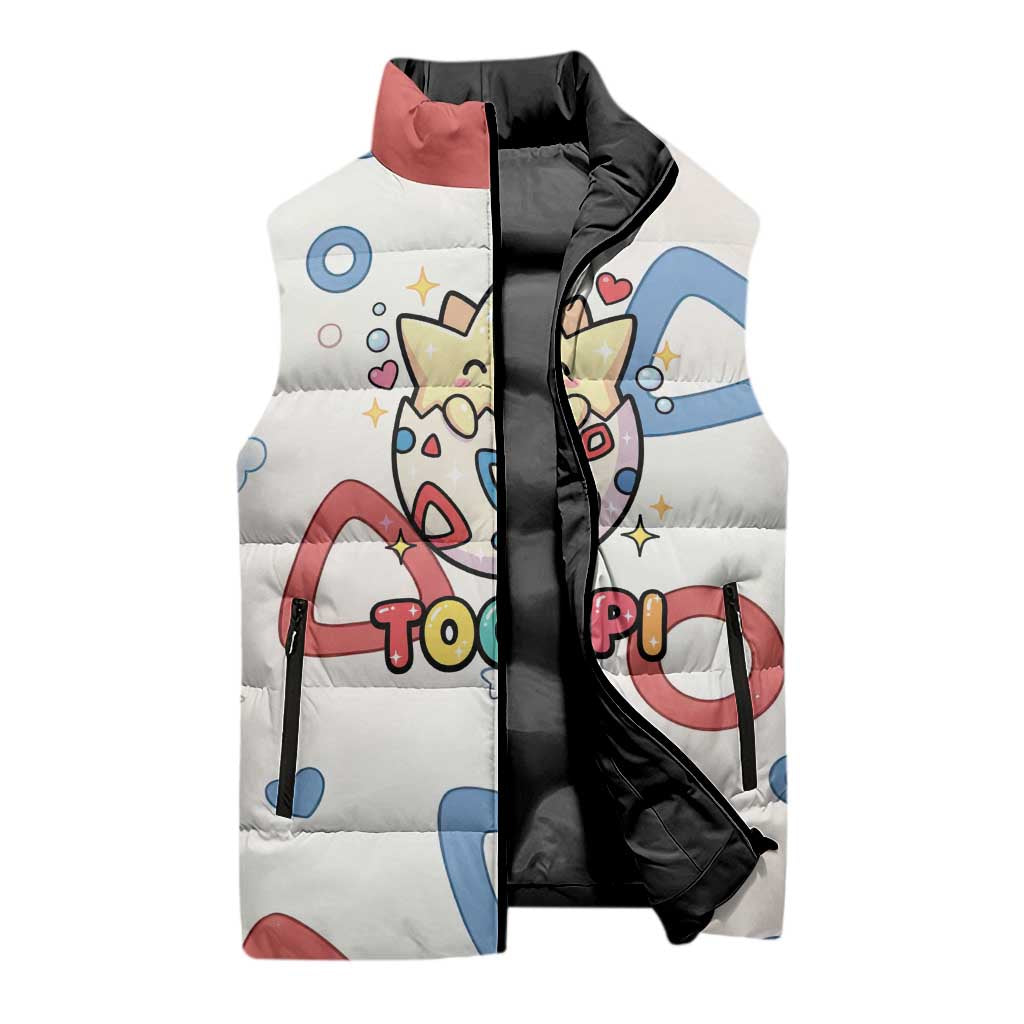 Togepi Sleeveless Puffer Jacket Joyful Eggshell Whimsy Art