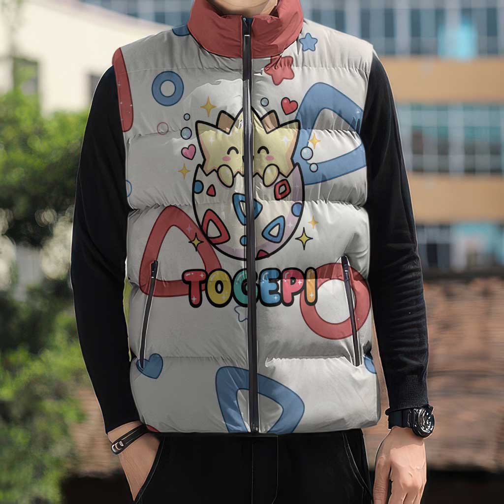 Togepi Sleeveless Puffer Jacket Joyful Eggshell Whimsy Art