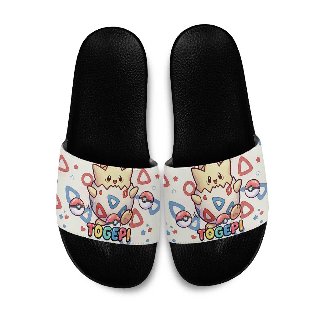 Togepi Slide Sandals Joyful Eggshell Whimsy Art