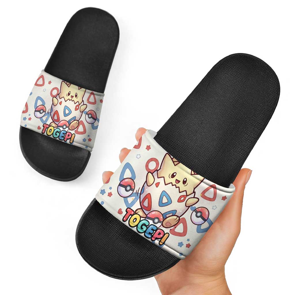 Togepi Slide Sandals Joyful Eggshell Whimsy Art