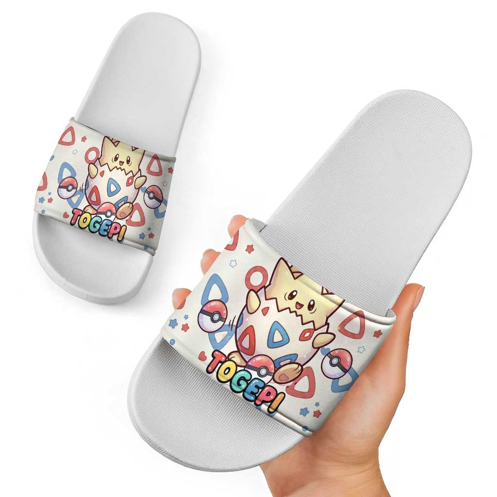 Togepi Slide Sandals Joyful Eggshell Whimsy Art