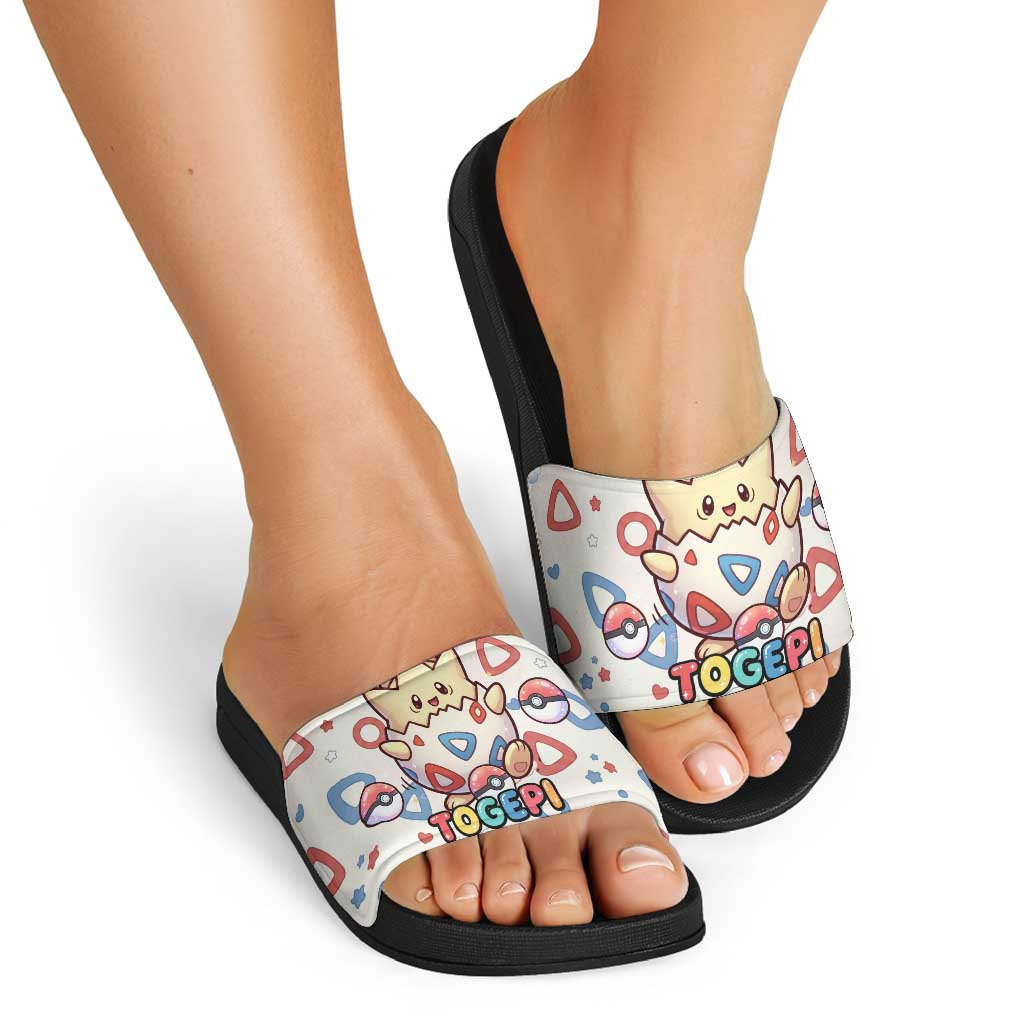 Togepi Slide Sandals Joyful Eggshell Whimsy Art