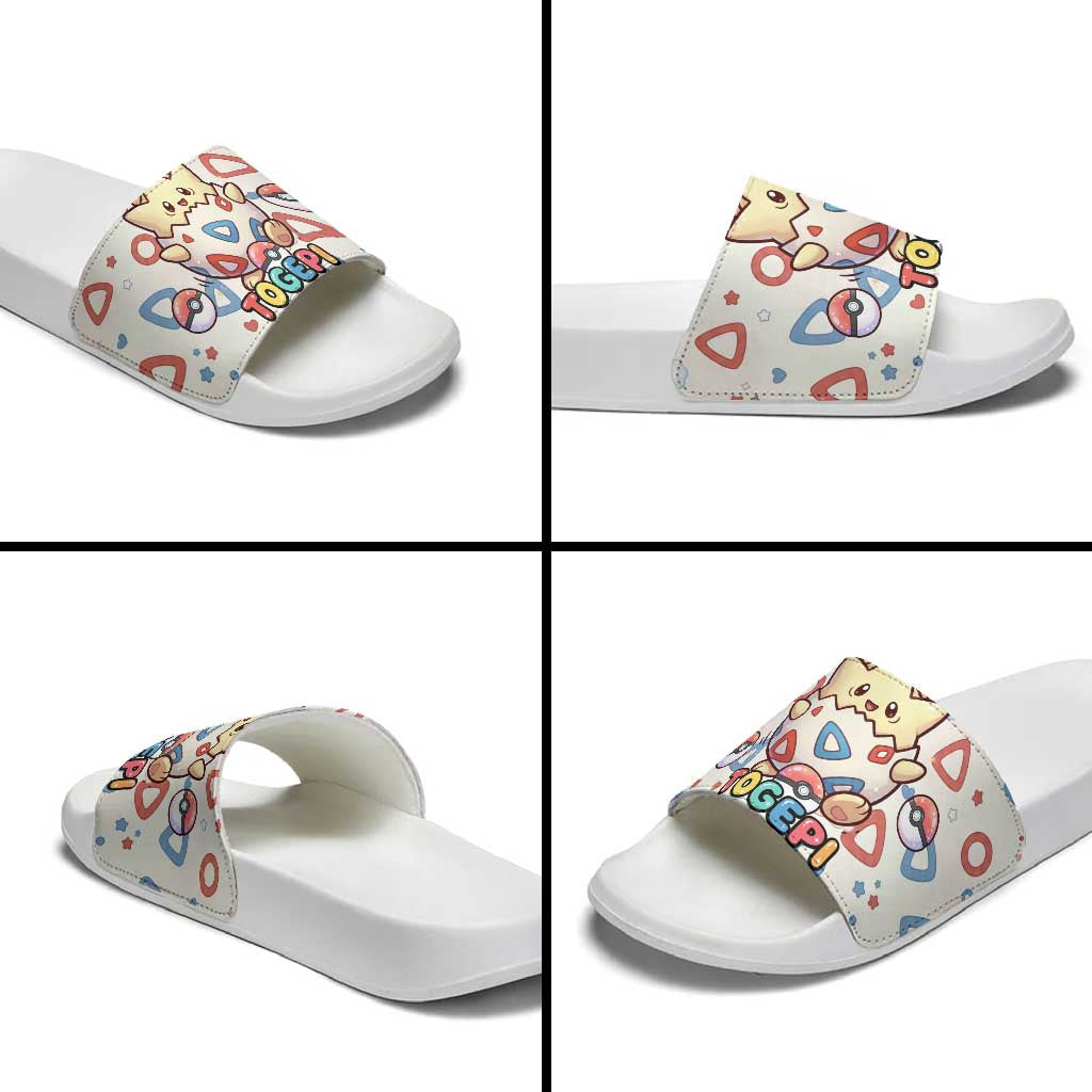 Togepi Slide Sandals Joyful Eggshell Whimsy Art
