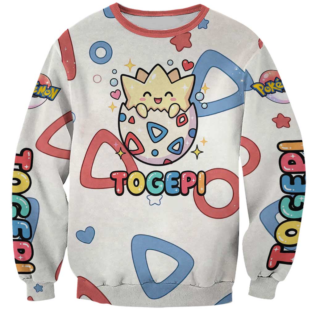 Togepi Sweatshirt Joyful Eggshell Whimsy Art