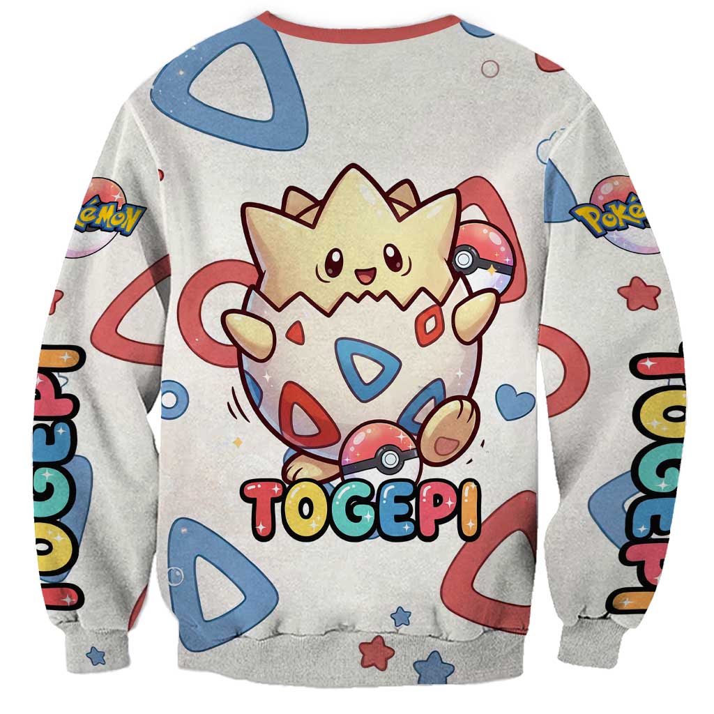 Togepi Sweatshirt Joyful Eggshell Whimsy Art