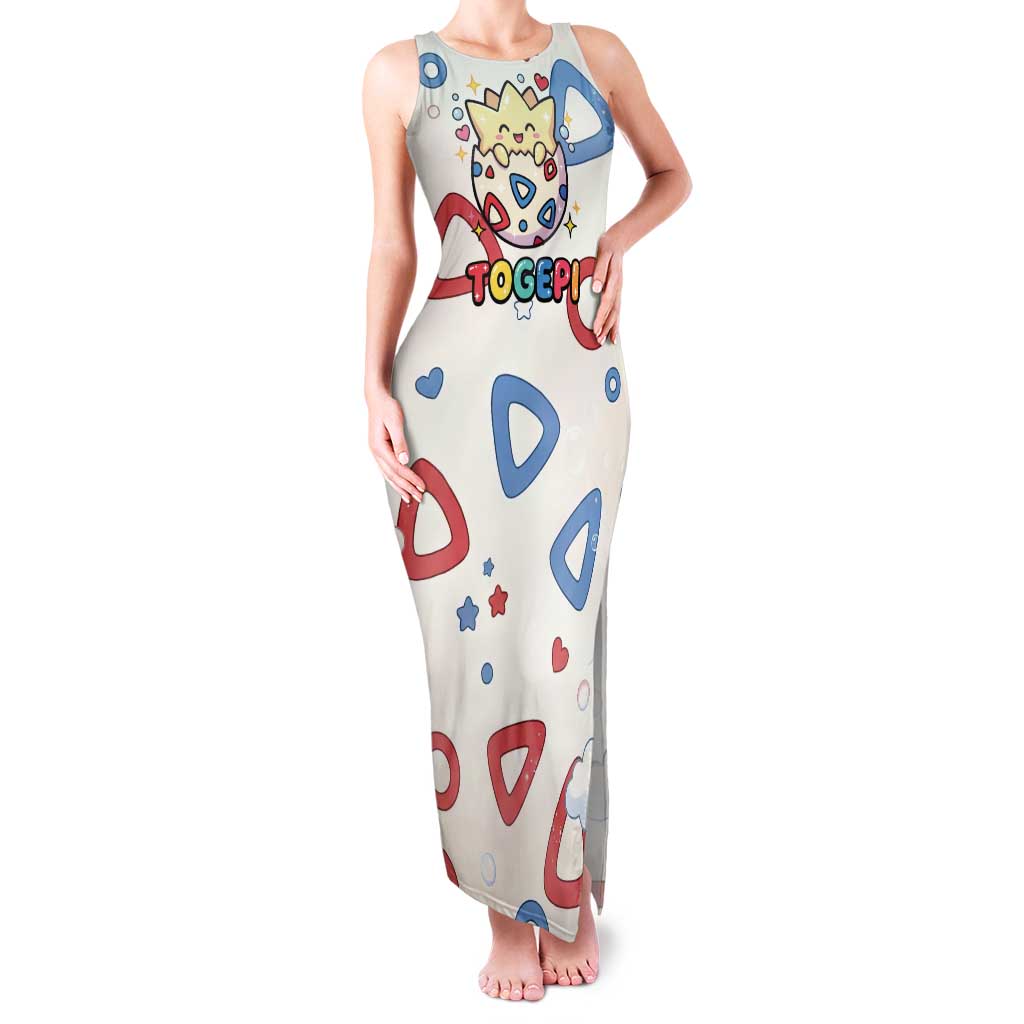 Togepi Tank Maxi Dress Joyful Eggshell Whimsy Art