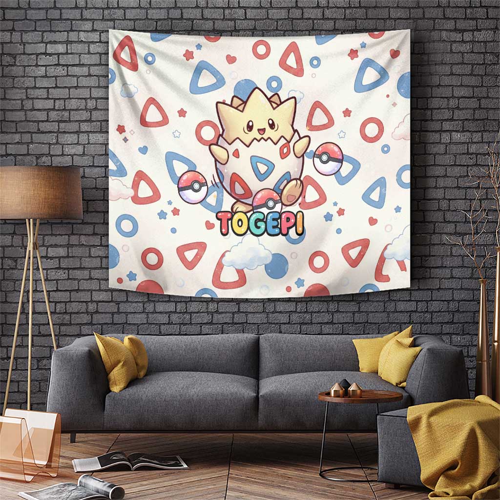 Togepi Tapestry Joyful Eggshell Whimsy Art