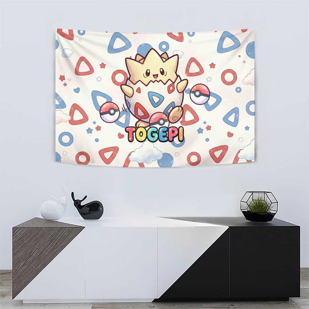 Togepi Tapestry Joyful Eggshell Whimsy Art