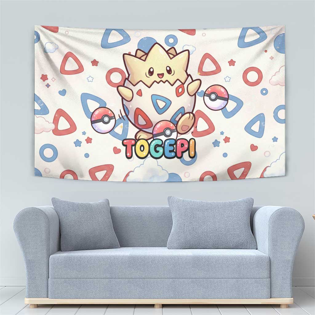 Togepi Tapestry Joyful Eggshell Whimsy Art