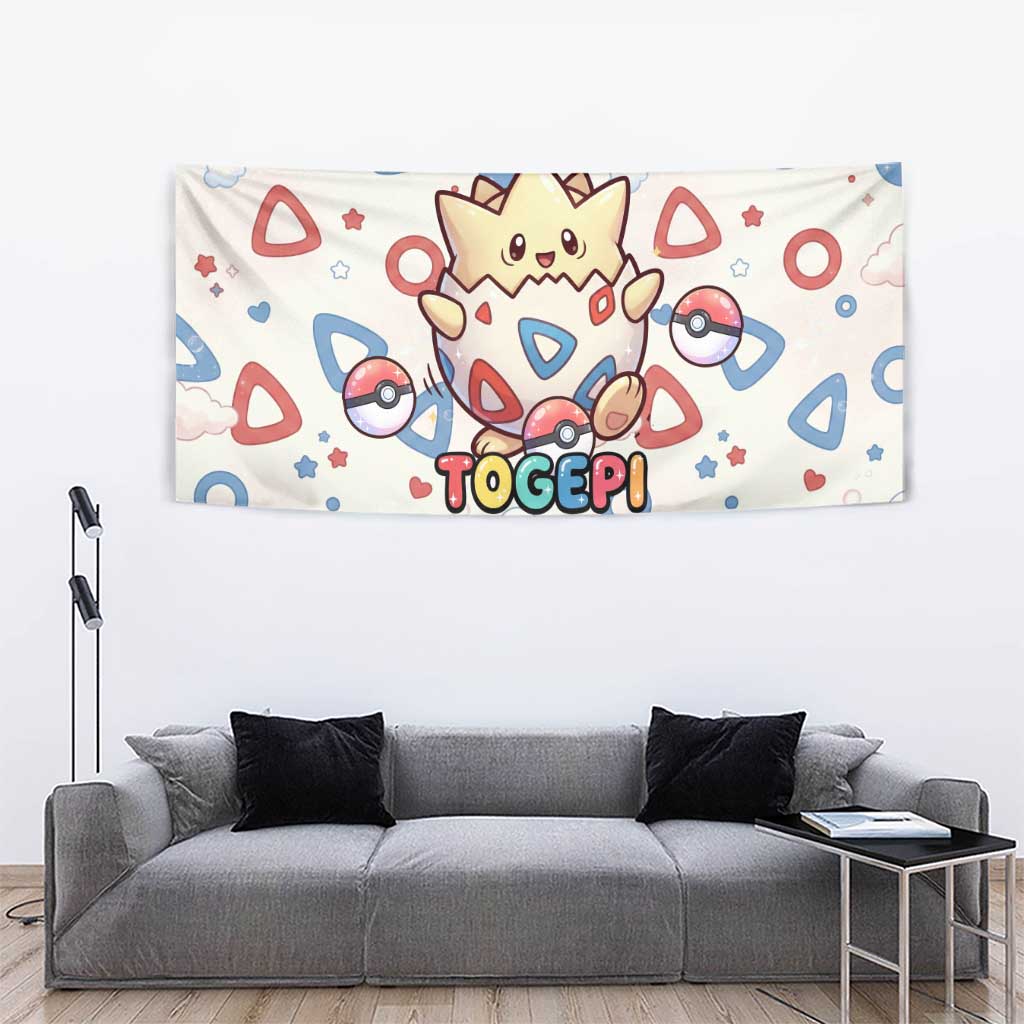 Togepi Tapestry Joyful Eggshell Whimsy Art