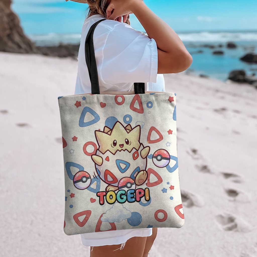 Togepi Tote Bag Joyful Eggshell Whimsy Art