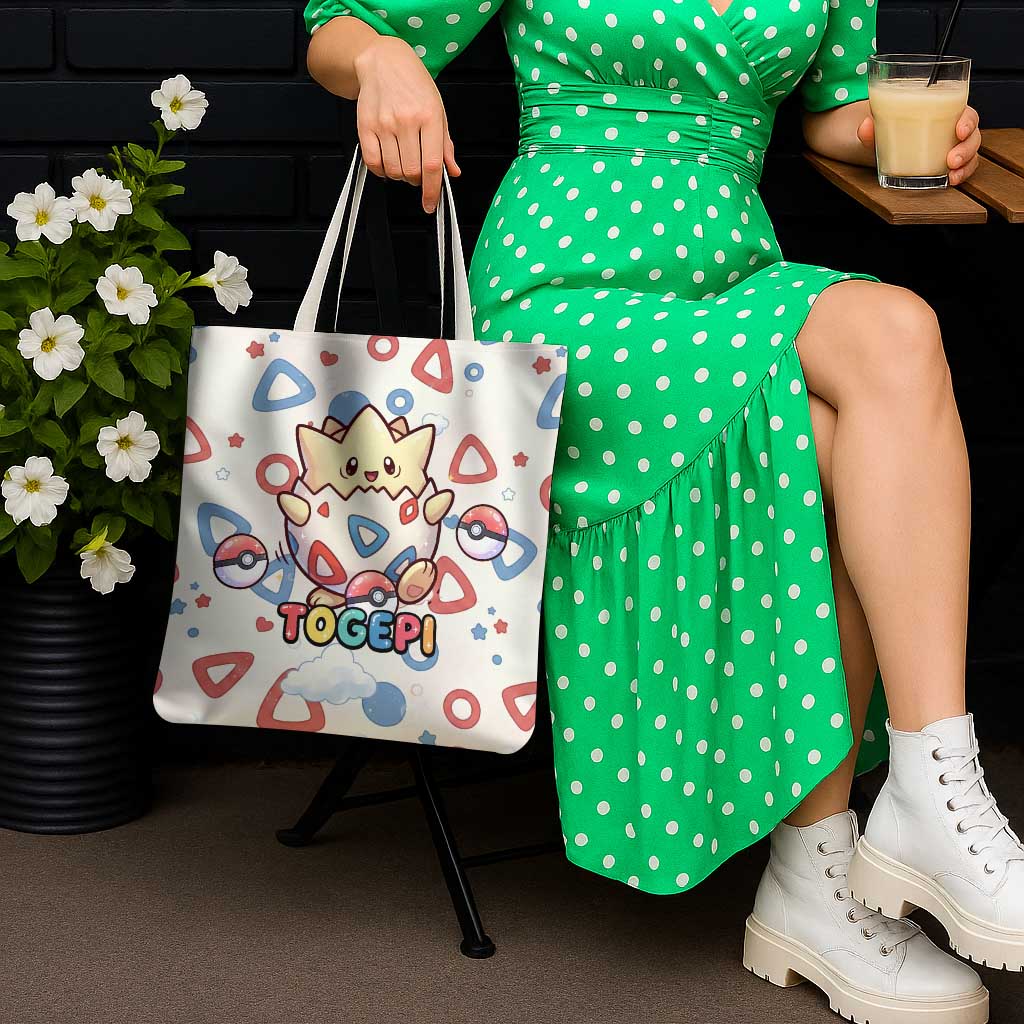 Togepi Tote Bag Joyful Eggshell Whimsy Art