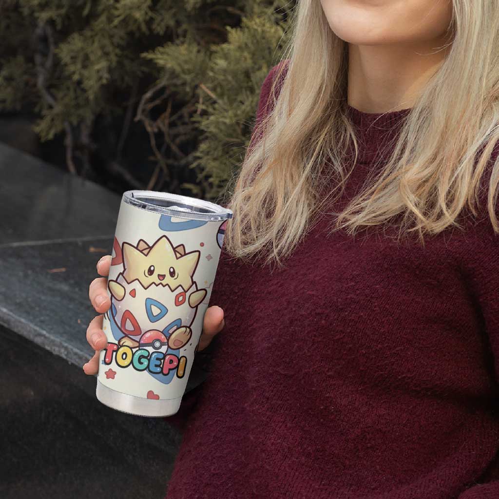 Togepi Tumbler Cup Joyful Eggshell Whimsy Art