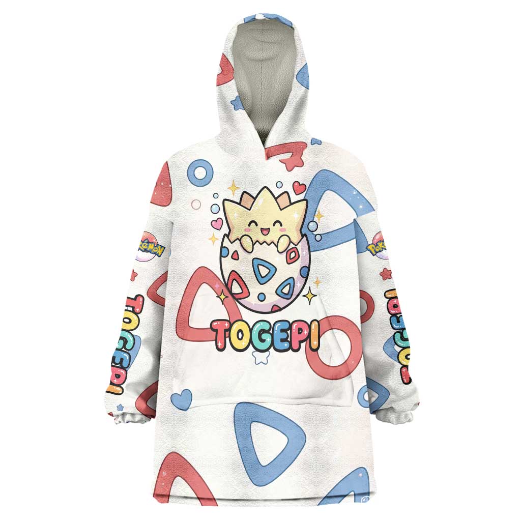 Togepi Wearable Blanket Hoodie Joyful Eggshell Whimsy Art
